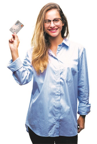 RB Starter - woman holding debit card