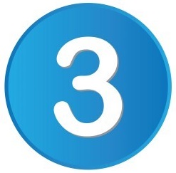 blue number 3 graphic