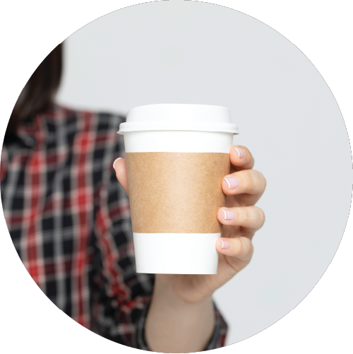 holding coffee cup - photo