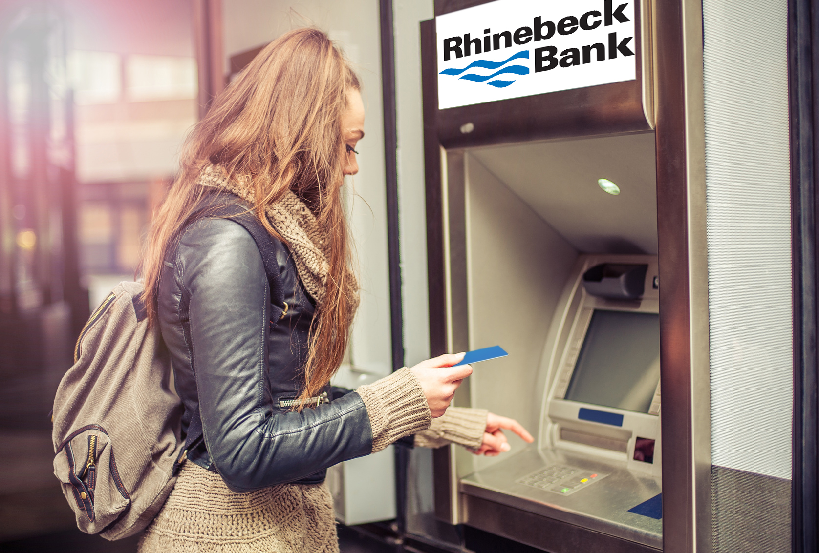 woman at ATM