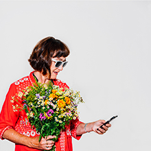 Grandma with Flowers